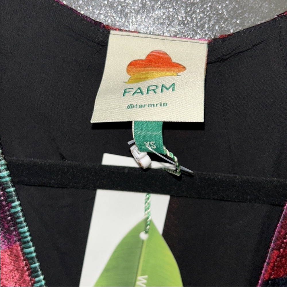 Farm Rio Black Mixed Scarves Mini Dress - Picture 14 of 14